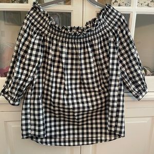 Kate spade gingham top medium Euc